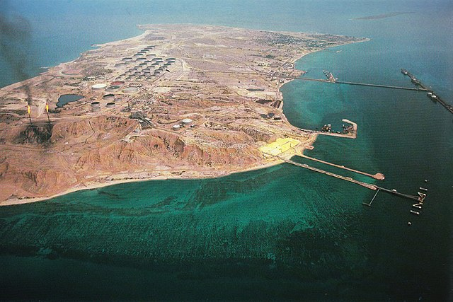 Kharg Island in Iran, their central hub for oil.