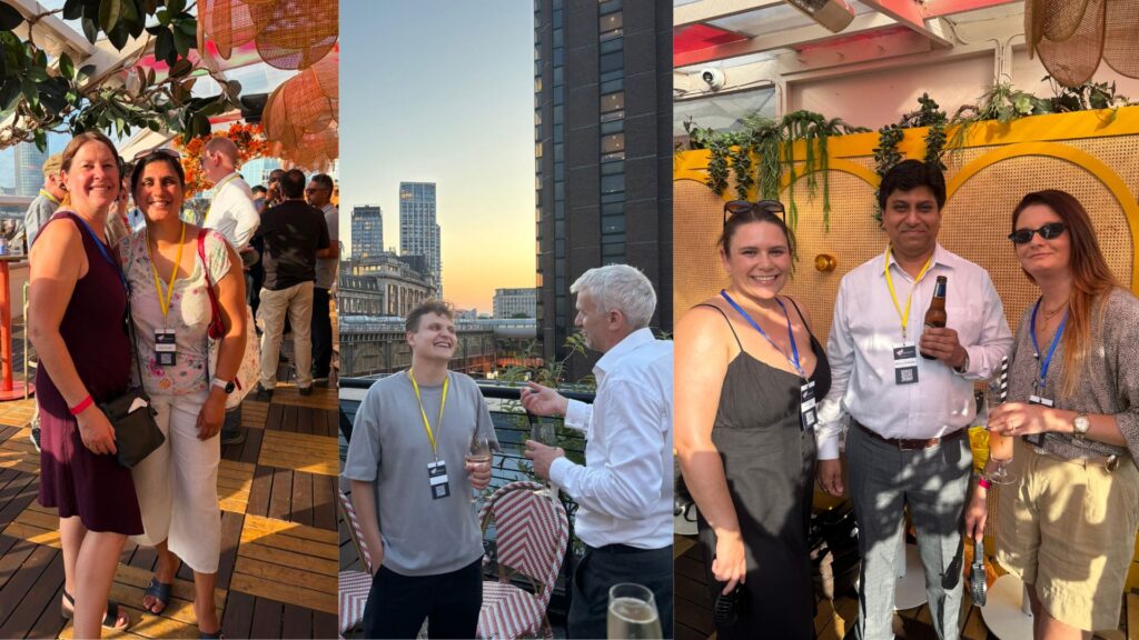 A collaged photo of Eaglecliff staff and contractors smiling at the Summer Event.